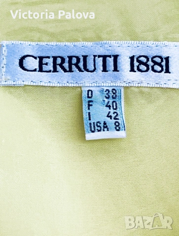Елегантна маркова  рокля Cerruti 1881 в цвят лайм - стил „тих лукс", снимка 3 - Рокли - 53991231
