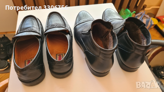 почти нови мъжки зимни обувки-италиански-естествена кожа 43 номер , снимка 2 - Мъжки боти - 44960124