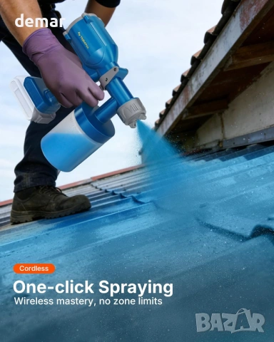 Преносим бояджийски пистолет Tilswall за Dewalt 18V/20V батерия, 600 мл, без батерия, снимка 9 - Други инструменти - 54226117