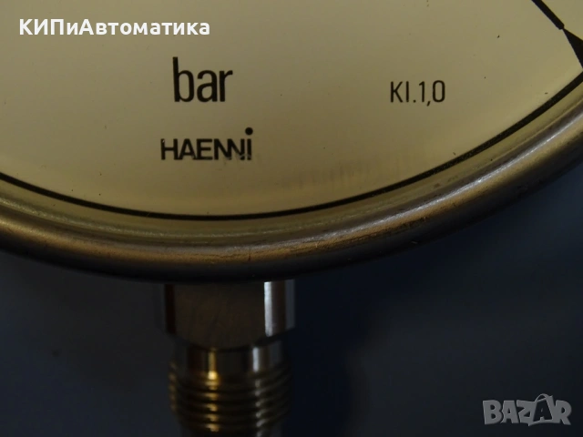 Манометър Bourdon HAENNI EN837 Ф160 mm, 16 bar pressure gauge, снимка 4 - Резервни части за машини - 53166372