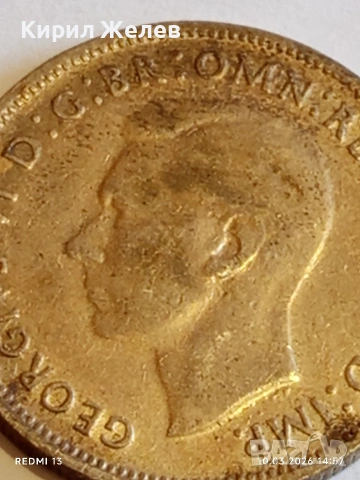 Сребърна монета 2 шилинга 1947г. Австралия Крал Джордж шести 46902, снимка 8 - Нумизматика и бонистика - 53782293