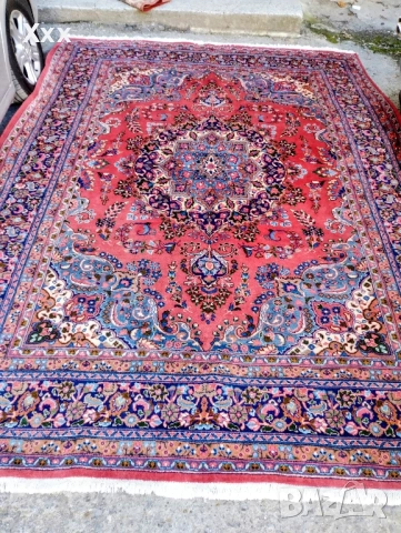 Ръчно тъкан вълнен килим.Ирански.Антика за ценители., снимка 2 - Килими - 52257601