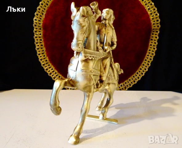 Бронзова статуетка Конник,Ездач,Ловец,1 кг. , снимка 5 - Статуетки - 51800761