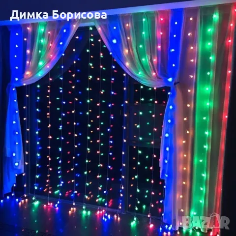 Коледна завеса от лампички , снимка 14 - Други - 48066646