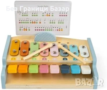 Нова Музикална играчка 2 в 1 пиано ксилофон за деца 18+ месеца идеален подарък, снимка 3 - Музикални играчки - 54100432