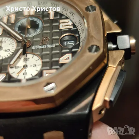 Мъжки луксозен часовник Audemars Piguet Royal Oak Offshore Chronograph Rose gold, снимка 3 - Мъжки - 42209001