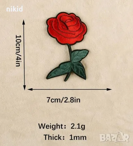3 вида роза апликация за дреха дрехи самозалепваща се нашивка бродерия, снимка 3 - Други - 50382877