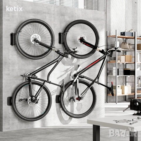 Комплект от 2 броя регулируема стойка за велосипед,въртяща се, снимка 3 - Аксесоари за велосипеди - 53643490