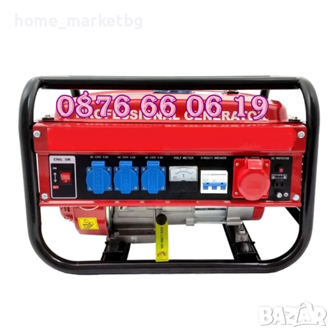 Генератор на газ, бензин и метан, четиритактов генератор за ток 3,5 kW, снимка 2 - Други машини и части - 51839455