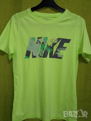 Nike dri fit  -Неонова   тинейджърска тениска за ръст 148-152 см 