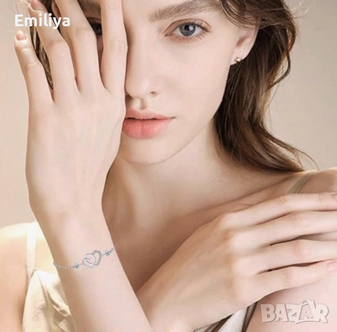 Сребърна гривна с камъчета, снимка 2 - Гривни - 54176197