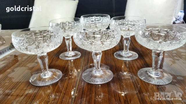 кристални чаши Бохемия , снимка 4 - Антикварни и старинни предмети - 50541244