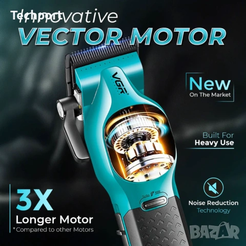 Професионална машинка за подстригване VGR V-886C GREEN, снимка 3 - Машинки за подстригване - 53589244