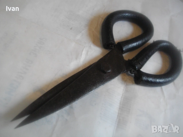 Ретро винтидж стара българска Соц НРБ ръчна ножица голяма 295мм с отваряне 155мм ОТЛИЧНО СЪСТОЯНИЕ, снимка 14 - Други инструменти - 51554797