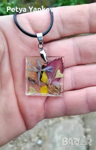 Колие от естествени цветя , снимка 11 - Колиета, медальони, синджири - 46654375