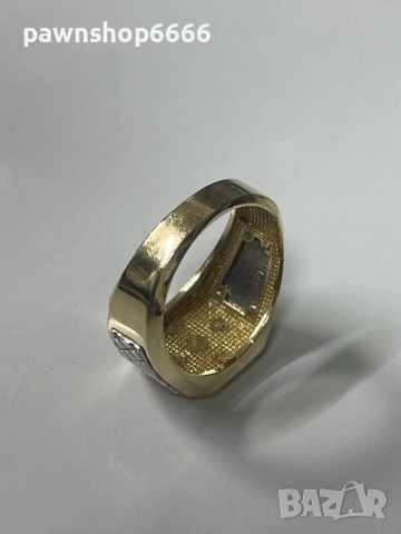 Златен пръстен 14 карата, снимка 5 - Пръстени - 51988762