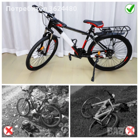 Степенка за велосипеди алуминиева 4423, снимка 3 - Аксесоари за велосипеди - 53369404