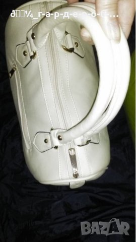 🌼🍀🌼Дамска стилна чанта от мека кожа в цвят ''крем'', подходяща за поводи!🌼🍀🌼, снимка 3 - Чанти - 30354113