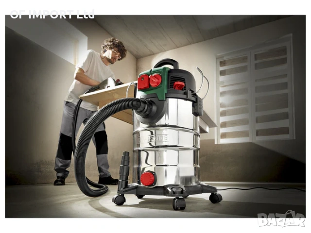 Професионална Прахосмукачка за Сухо и Мокро Почистване с Контакт PARKSIDE 1500W, снимка 3 - Прахосмукачки - 54202776