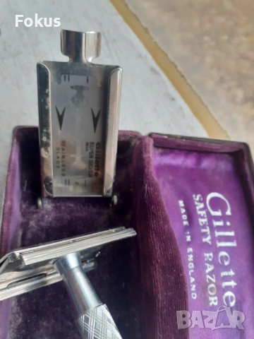 Стара колекционерска самобръсначка Gillette оригинална кутия, снимка 3 - Антикварни и старинни предмети - 53363681