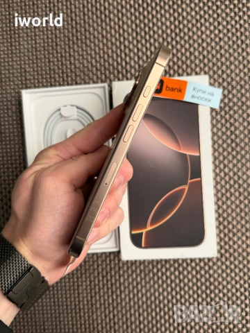100% Battery 🔋  iPhone 16 Pro Лизинг от 30€/мес Desert Titanium❗️128GB НОВ❗️, снимка 5 - Apple iPhone - 53984794