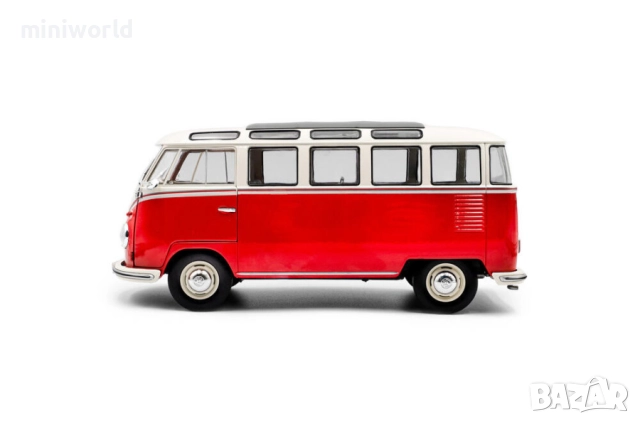 Volkswagen VW T1 Samba Bus 1962 - мащаб 1:18 на Solido моделът е нов в кутия, снимка 10 - Колекции - 52151896