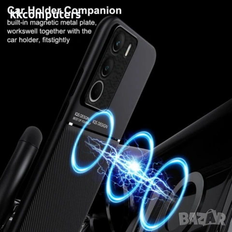 Хибриден Калъф за Realme C71 4G - PC + TPU, Магнитен, Текстуриран Гръб, Вкл. Протектор - 4 Цвята, снимка 8 - Резервни части за телефони - 53443763