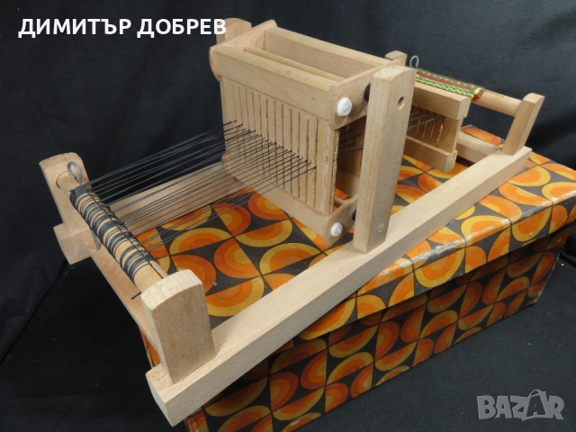 СТАРА РЕТРО СОЦ НРБ ДЪРВЕНА ИГРАЧКА ТЪКАЧЕН СТАН, снимка 4 - Колекции - 52752749