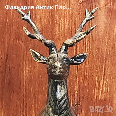 Декоративна статуетка на елен от чугун, снимка 4 - Статуетки - 49644883