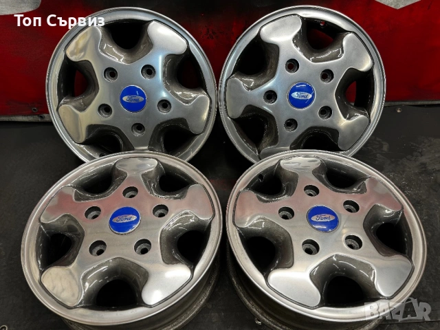 Оригинални Алуминиеви джанти за бус Форд (Ford), 16 цола, 4 броя, снимка 4 - Гуми и джанти - 53629396