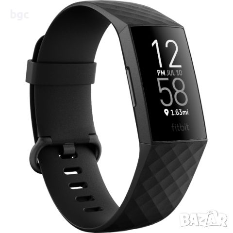 НОВА Фитнес гривна Fitbit Charge 4, Black, Смарт гривна, SmartWatch,, снимка 1 - Смарт гривни - 46455317
