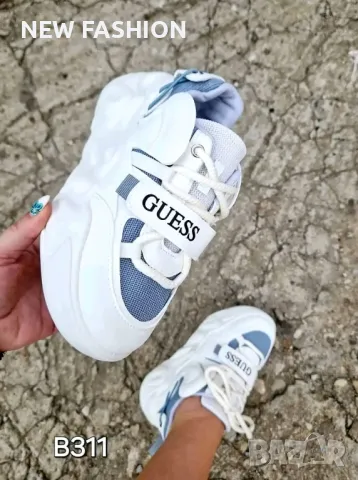 Дамски Кожени Маратонки : 36-40  : GUESS , снимка 1 - Маратонки - 47330547