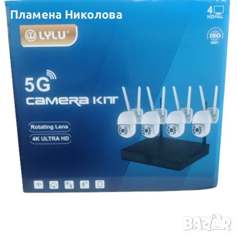 Безжичен WiFi комплект с 4 камери 4К Ultra HD+DVR за видеонаблюдение, снимка 1 - IP камери - 46703656