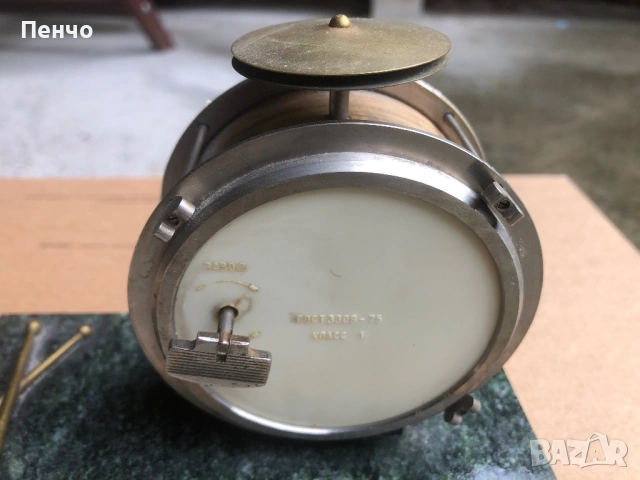 стар настолен часовник МОЛНИЯ - БАРАБАН - рядък, снимка 6 - Антикварни и старинни предмети - 51623024