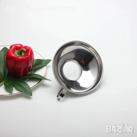 Метална фуния за пълнене на буркани 4604, снимка 6 - Други стоки за дома - 53451293