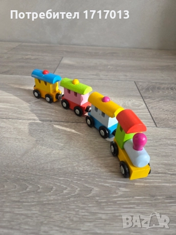 Дървено влакче Goki с магнитно свързване , снимка 2 - Образователни игри - 52076756