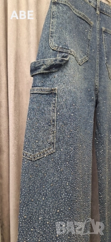 Дънки балон с камъни 2, снимка 3 - Дънки - 52120794