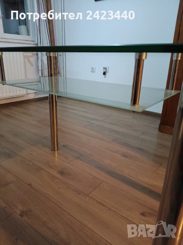 Стъклена трапезна маса , снимка 2 - Маси - 53144550