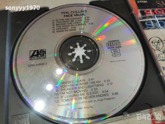 PHIL COLLINS CD MADE IN GERMANY 1003261638H2E6R, снимка 5 - CD дискове - 53784022