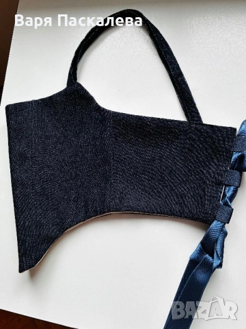 Дънков корсет ZARA, M-размер, снимка 4 - Корсети, бюстиета, топове - 53732390