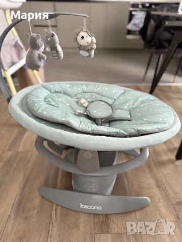 Бебешка Люлка LORELLI Toscana, Електрическа, Музикална, Green Stars, снимка 3 - Други - 53662093