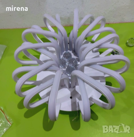 ЛЕД LED димируема таванна лампа модерна кристална полилей дистанционно, снимка 5 - Лампи за таван - 53358680