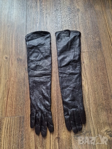 Страхотни дамски дълги ръкавици , естествена кожа,