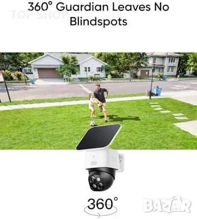 Нова eufy Security Соларна Камера за Сигурност 3К - 360° Наблюдение Безжична, снимка 5 - Аналогови камери - 50016059