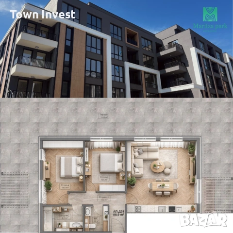 Тристаен апартамент в Maritza Park Д24