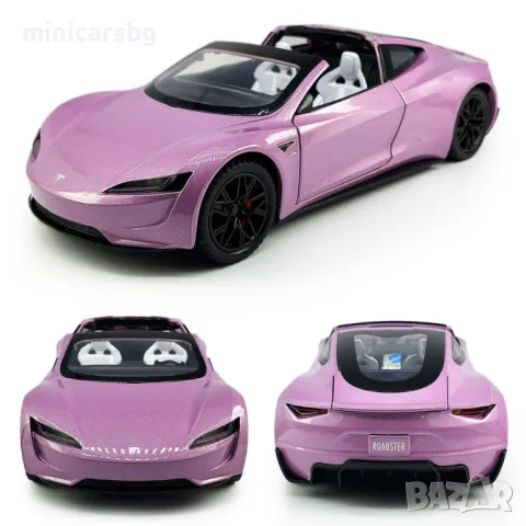 Метални колички: Tesla Roadster, снимка 4 - Колекции - 46988345