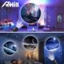 USB 360° LED Въртящ се Галактически Светлинен Проектор,LED Атмосферна Лампа, снимка 5