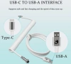 MAMBASNAKE C01 Спирален USB C кабел за геймърска клавиатура, подвижен метален авиаторски, снимка 4