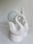 Порцеланова, стара настолна лампа с влюбени лебеди от СОЦА. , снимка 7