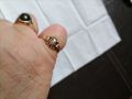 много стар златен пръстен с диамант роза шлифовка 0.80 карата, снимка 11